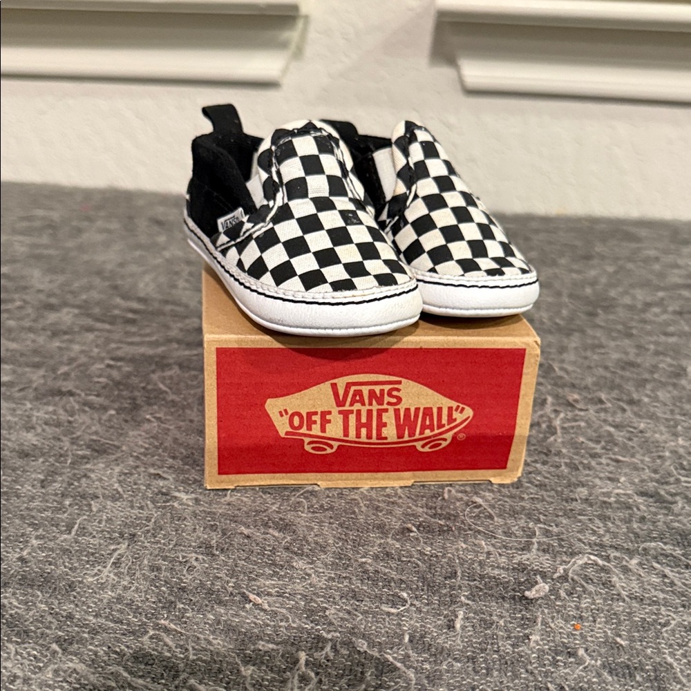 Vans Kids Slip-On Sneakers - Black & White Checkerboard